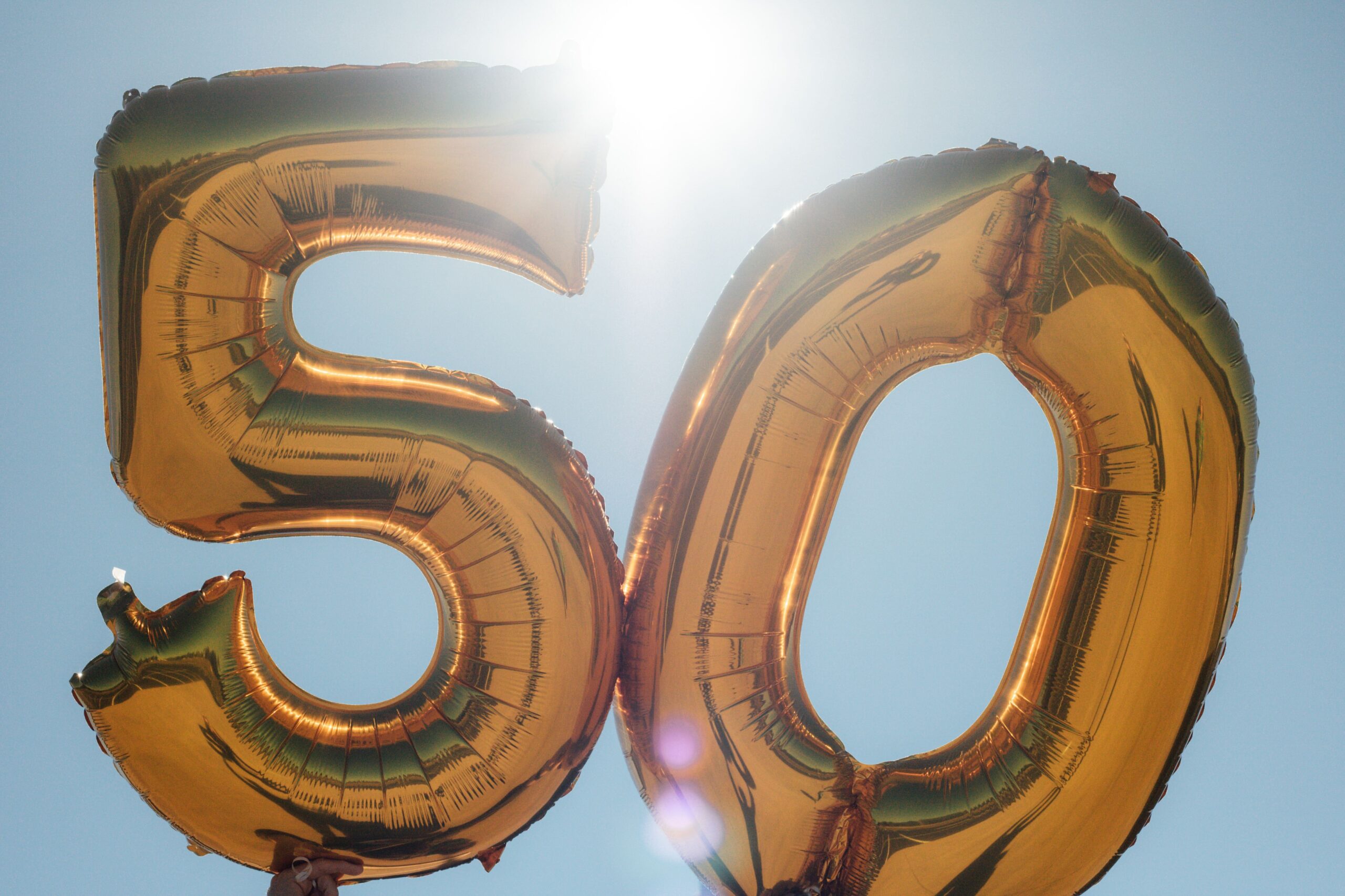 image of balloon as the number 50